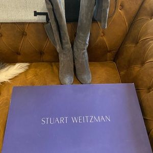 Stuart Weitzman Highland Boots-Grey-Size 9